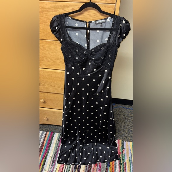 Crystal Doll Black and White Lace Dress - Picture 1 of 5